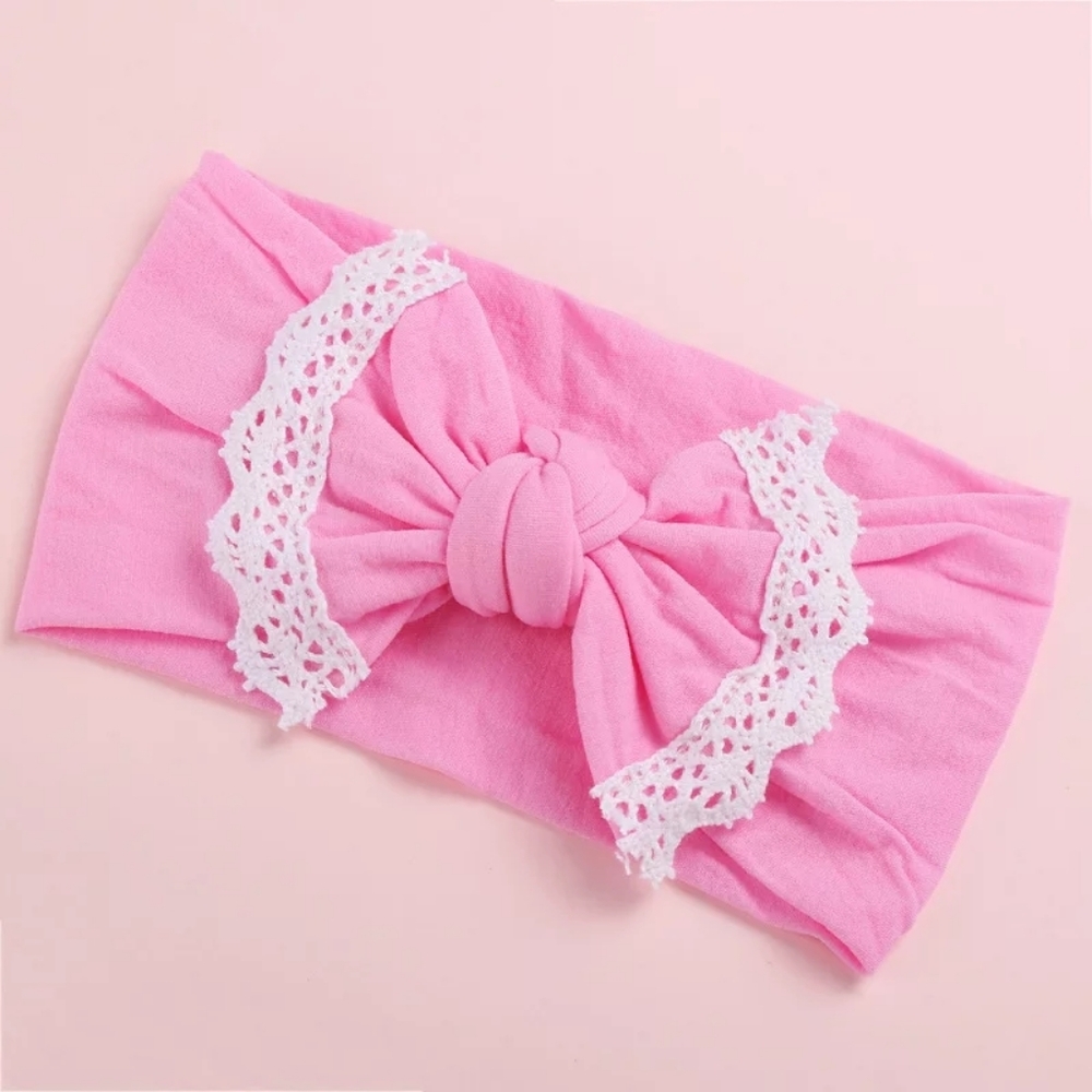🆕️Pink headband with lace